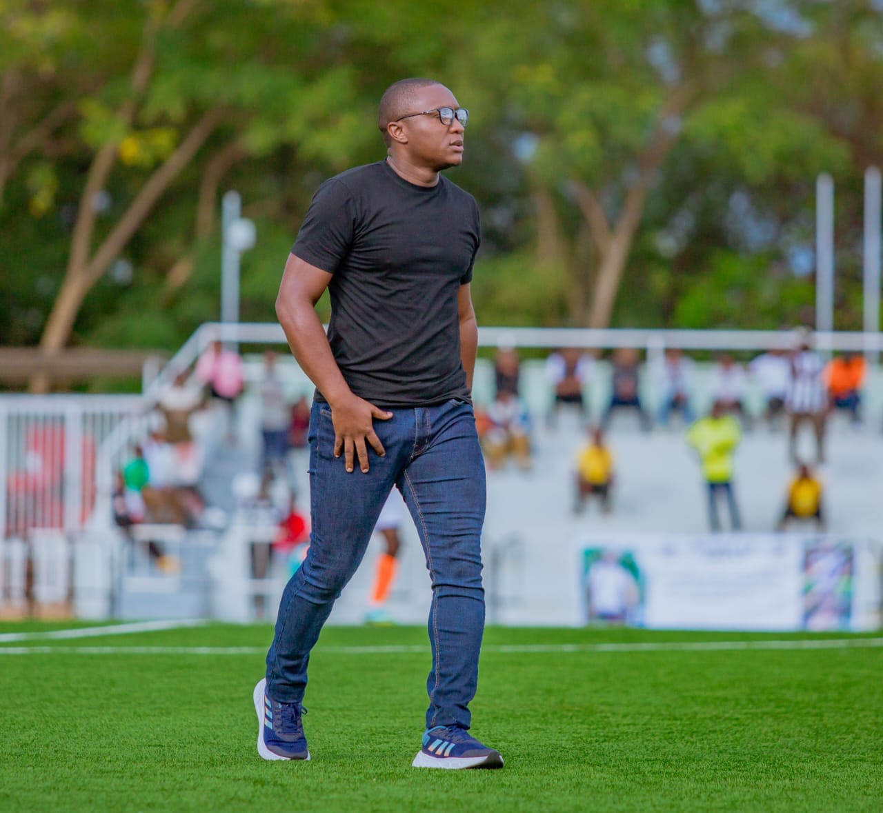 Walking on pitch after game