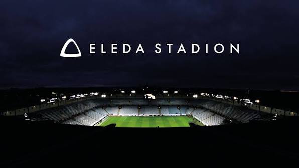 Malmö stadium at night