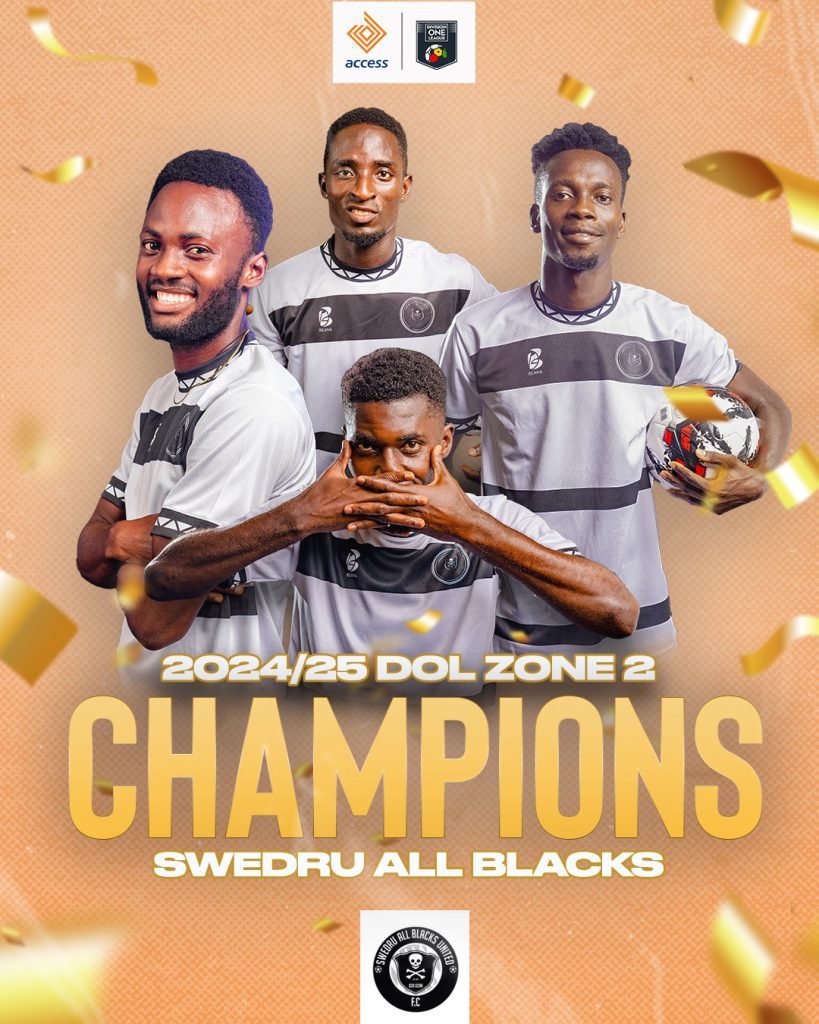 Swedru All Blacks promotion celebration — return to Ghana Premier League